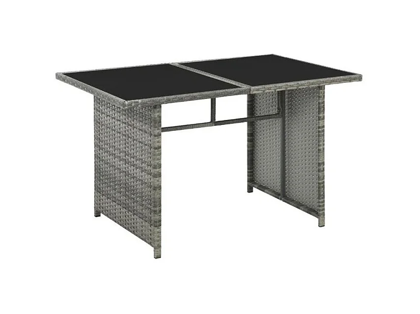 Salon de jardin 10 pièces résine tressée gris Magl