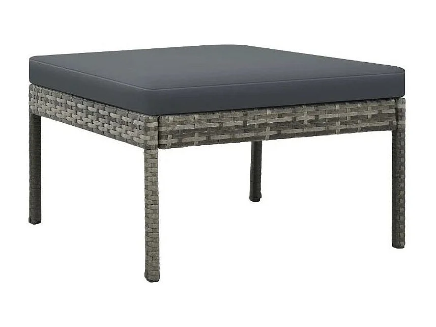 Salon de jardin 10 pièces résine tressée gris Magl