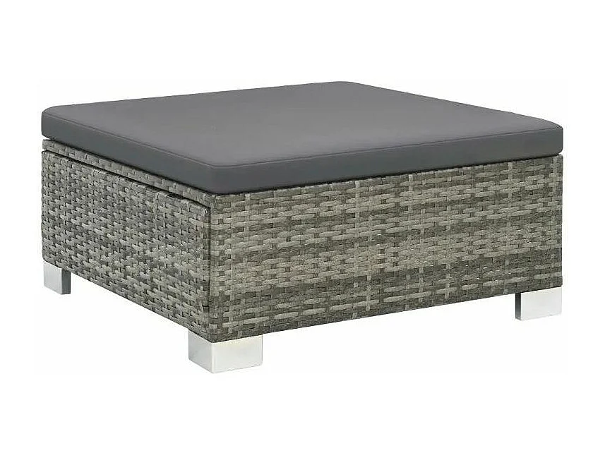 Salon de jardin 10 pièces résine tressée gris Magl