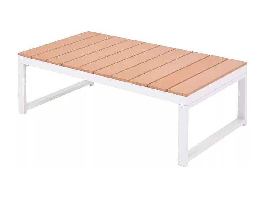 Salon de jardin 4 pièces métal blanc coussins gris Casey