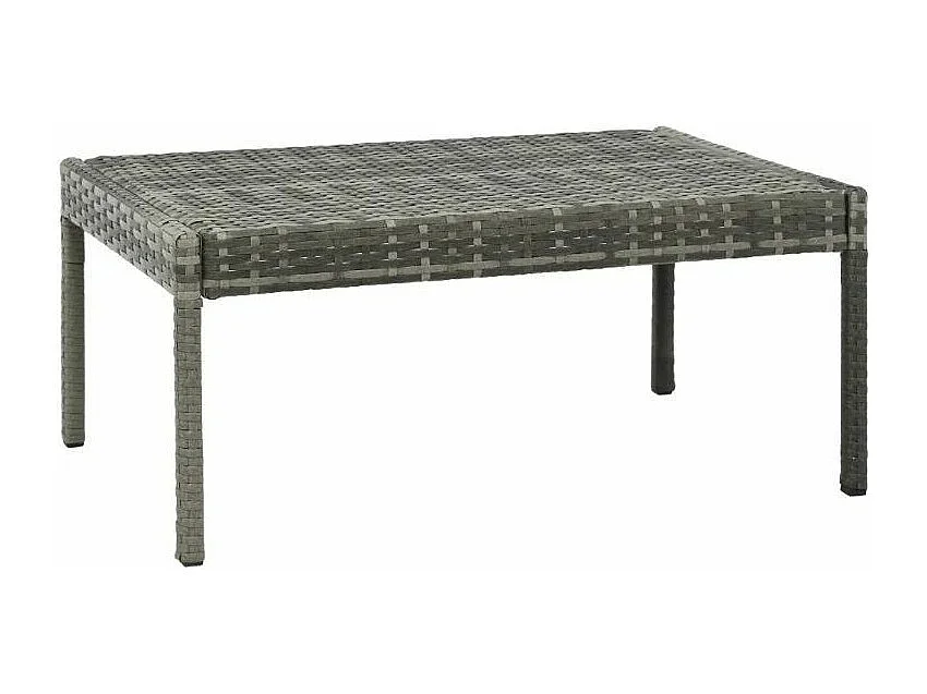 Salon de jardin 1 canapé résine tressée gris Magl