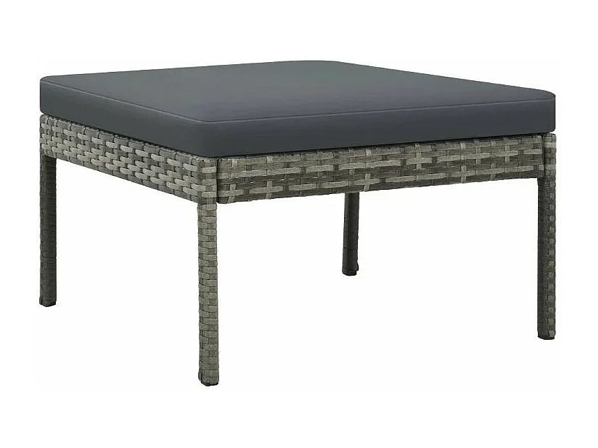 Salon de jardin 1 canapé résine tressée gris Magl