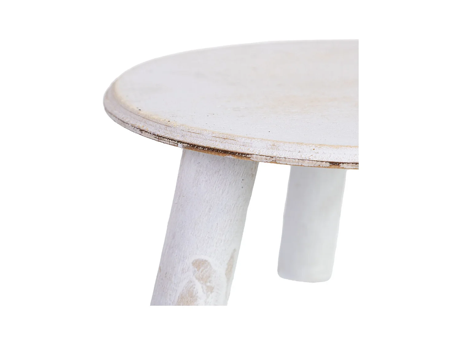 Support pour pot de fleurs en bois blanc 21x21x11h cm