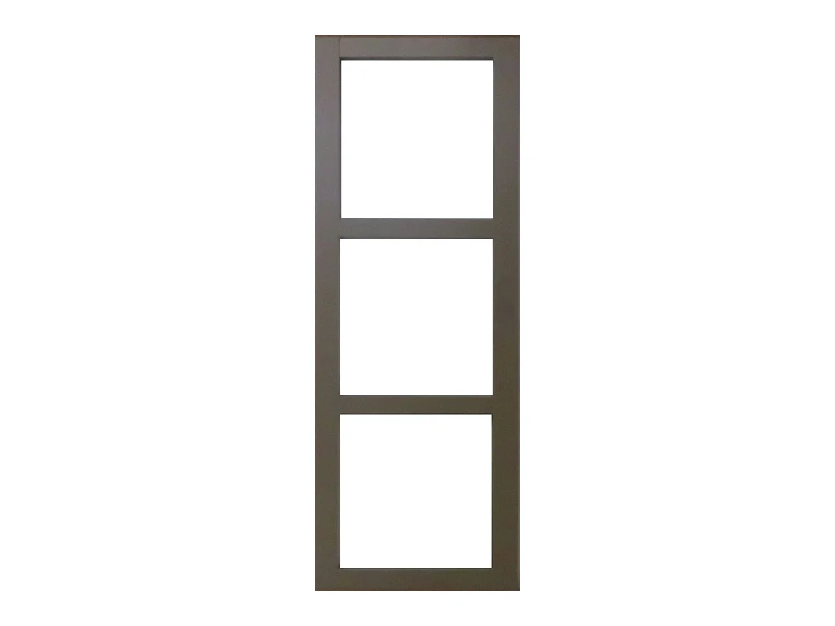 Porte Coulissante Marron Ral7006 Vitrage Transparent H204 X L73 + Rail A Roulette Gd Menuiseries