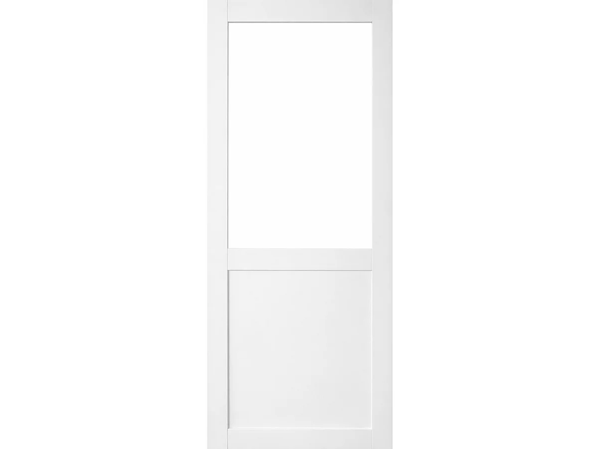 Porte Coulissante Atelier Blanc H204 X L73 Sans Meneau Gd Menuiseries