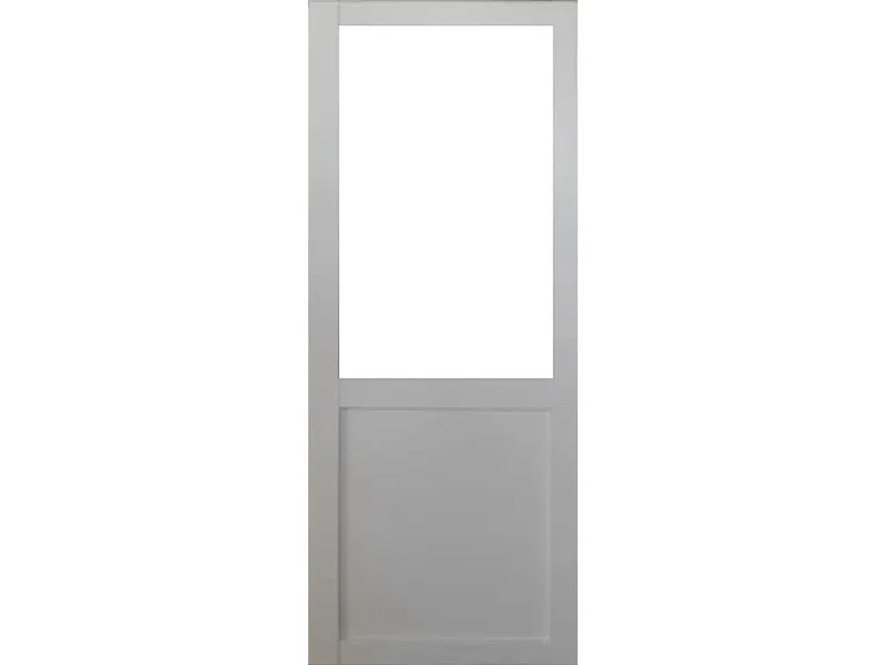 Porte Coulissante Atelier Blanc H204 X L73 Sans Meneau Gd Menuiseries