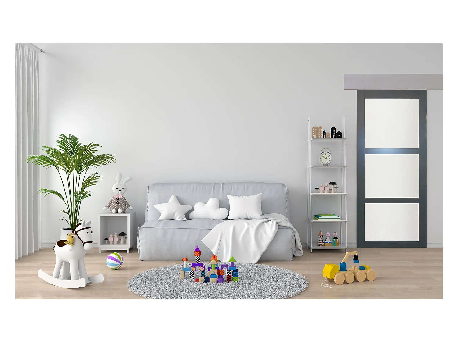 Porte Coulissante Blakeria Vitree Ral7016 H204 X L93 + Rail Alu Bandeau Blanc Et Coquilles Noir Gd Menuiseries