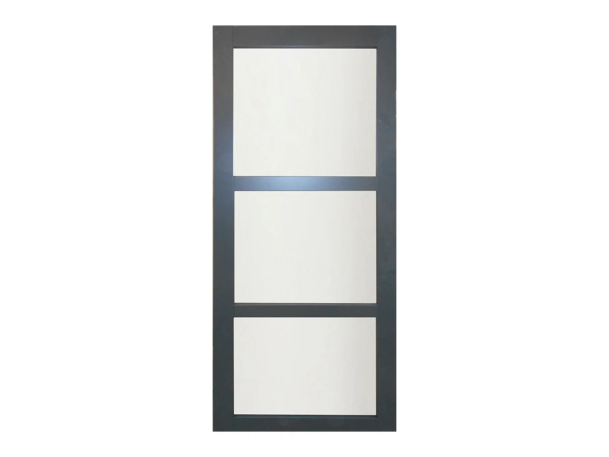 Porte Coulissante Blakeria Ral7016 Vitree H204 X L93 + Rail Alu Et Coquilles Noir Gd Menuiseries