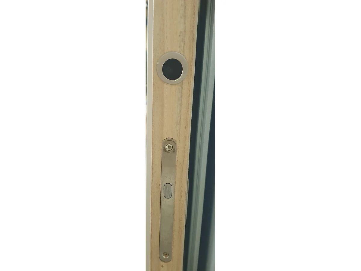 Porte Coulissante Telia Noir Vitrée H204 X L83 Cm, Serrure Condamnation Gd Menuiseries