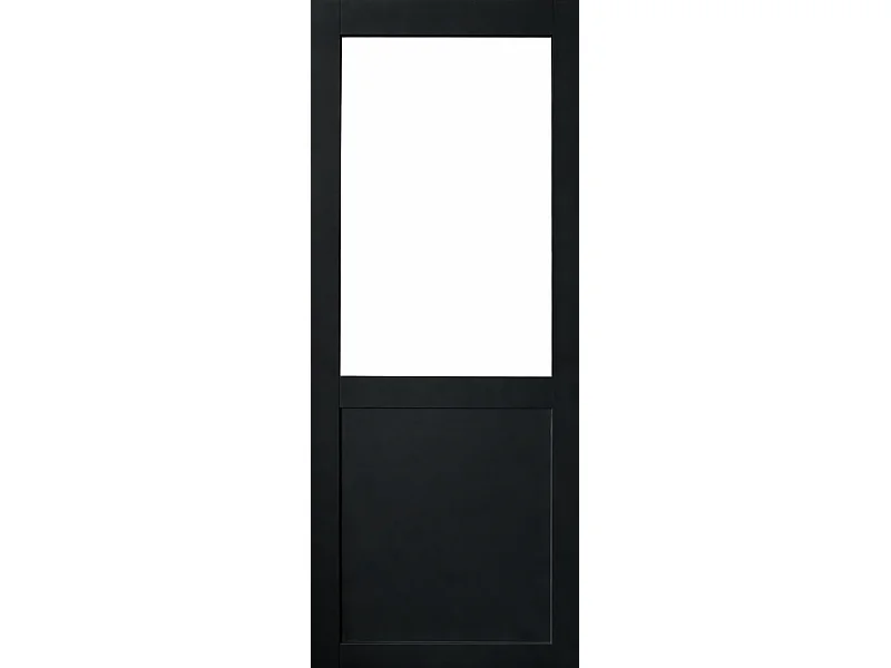 Porte Coulissante Atelier Noir H204 X L63 Sans Meneau Gd Menuiseries