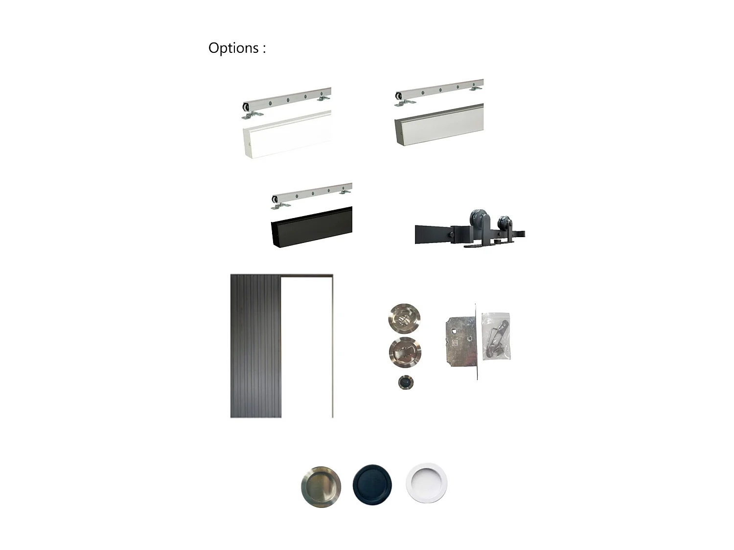 Porte Coulissante Atelier Noir H204 X L73 Sans Meneau Gd Menuiseries