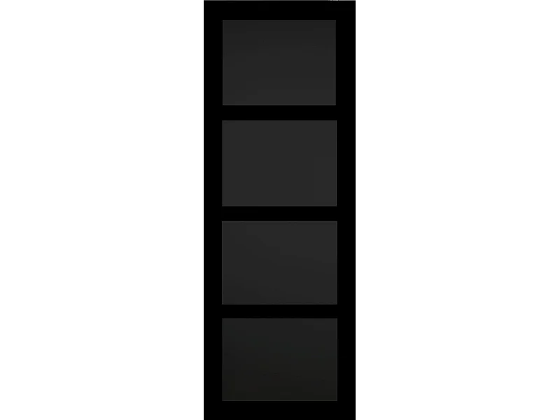 Porta scorrevole Telia nera 4 pannelli H204 x L73