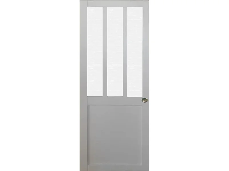 Taller de puertas correderas Vidrio esmerilado blanco H204 x L73 y 2 carcasas