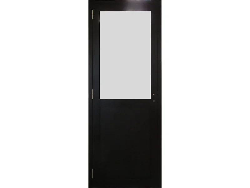 Bloc Porte Athena Noir  H204 X L73 Poussant Gauche Cotes Tableau Gd Menuiseries