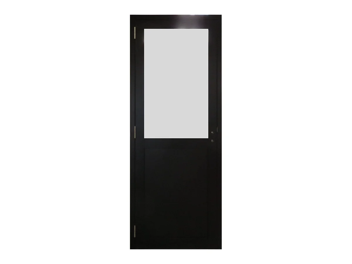 Bloc Porte Athena Noir  H204 X L73 Poussant Gauche Cotes Tableau Gd Menuiseries