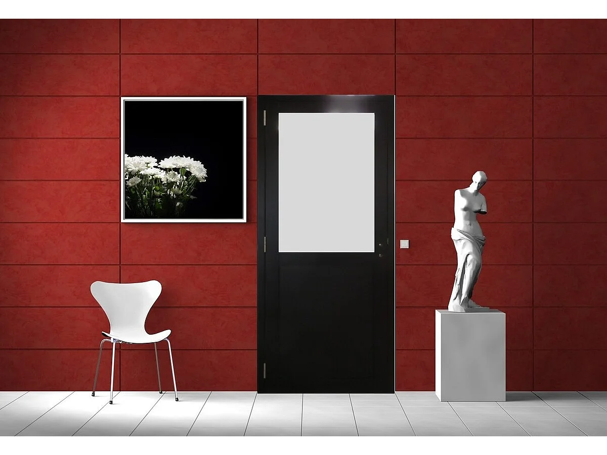 Bloc Porte Athena Noir H204 x L73 Poussant Gauche Cotes Tableau