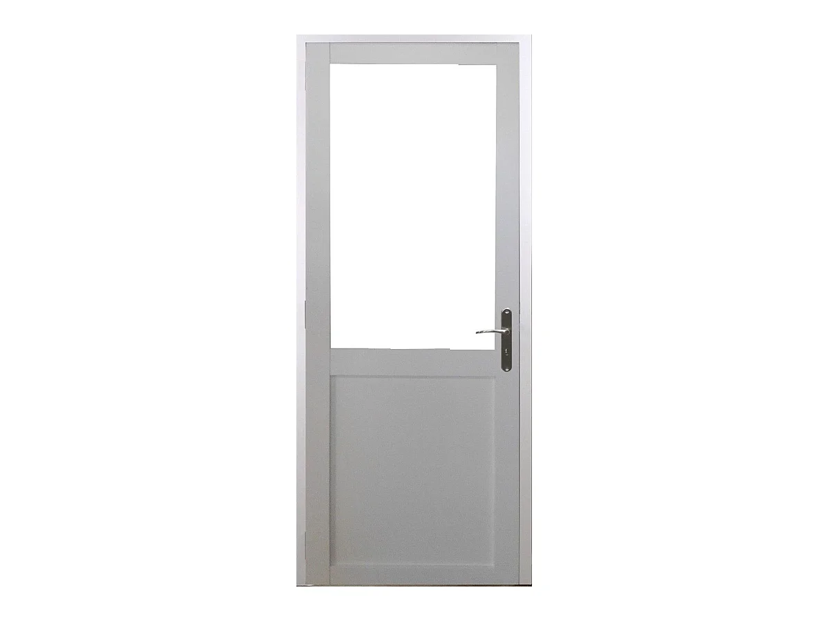 Bloc Porte Atelier Blanc Sans Meneau H204 X L83 Poussant Gauche Cotes Tableau Gd Menuiseries