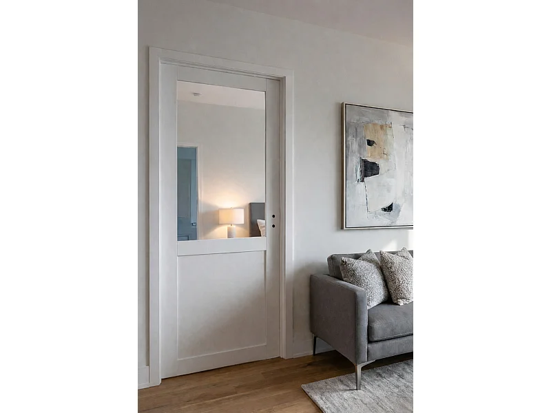 Blocco Porta Officina BIANCO senza montante H204 x L83 Tabella Dimensioni Spinta Sinistra