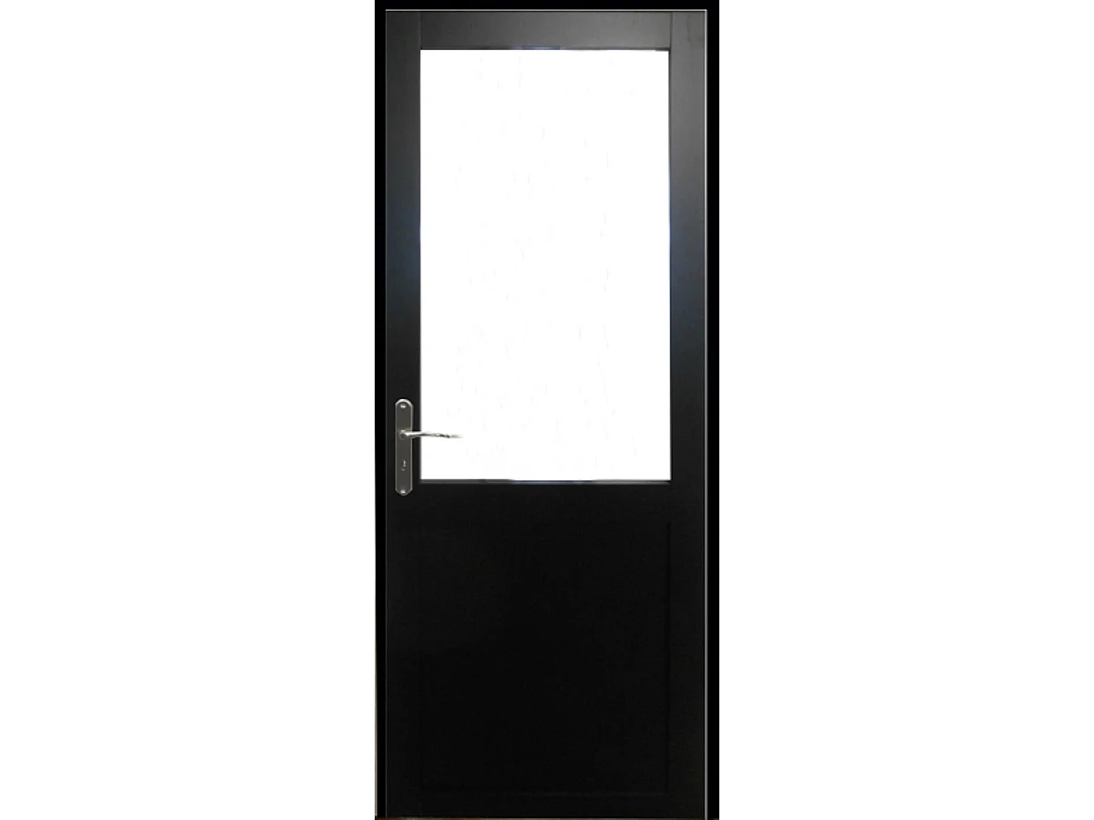 Blocco porta officina nero senza montante H204 x L83 Tabella delle dimensioni spingendo a destra
