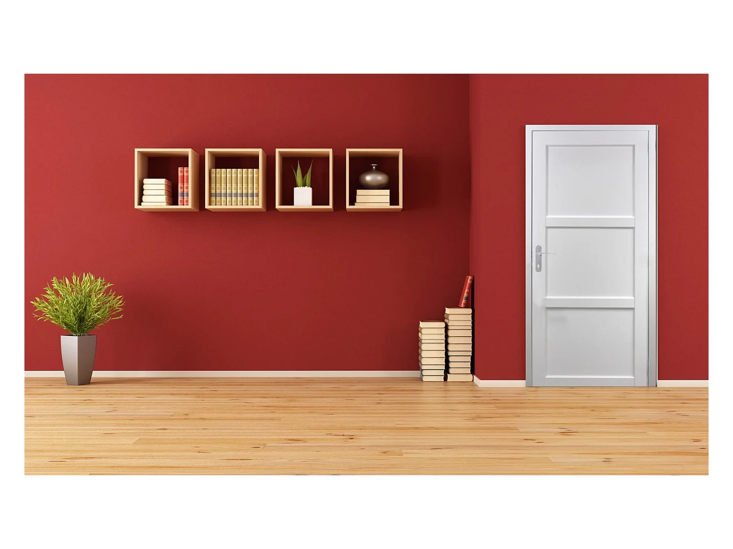 Bloc Porte Korya Blanc 3 Panneaux H204 X L83 Poussant Droite  Cotes Tableau +poignee Gd Menuiseries