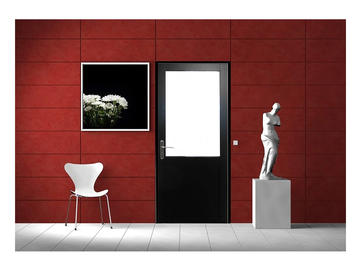 Gd Menuiseries Athena Zwart Deurblok H204 X L83 Duwen Rechts Tafelafmetingen + Handgreep