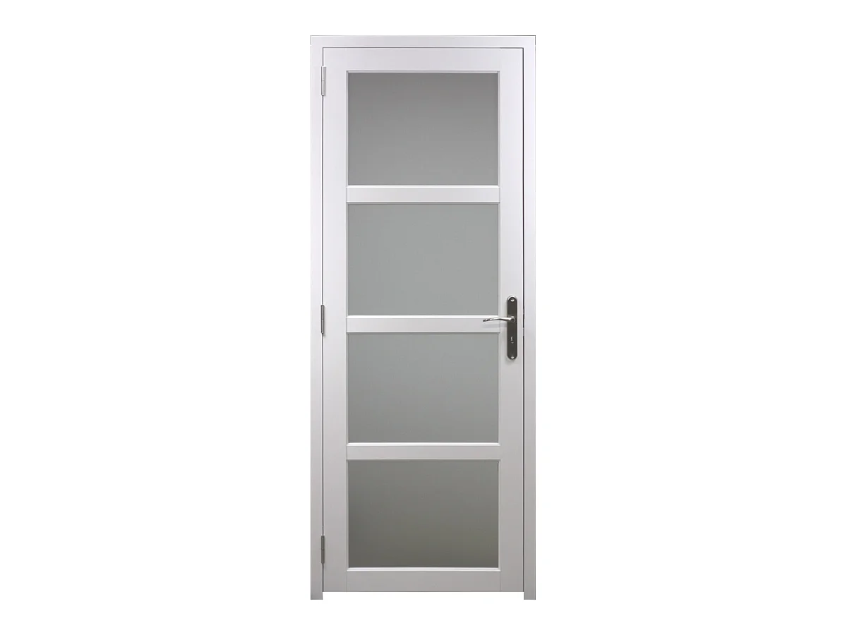 Bloc Porte Tana Vitree Blanc H204 X L83 Poussant Gauche Cotes Tableau Gd Menuiseries
