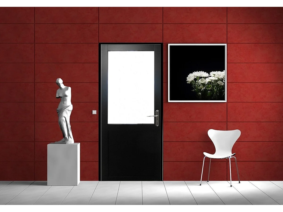 Bloc Porte Athena Noir H204 X L83 Poussant Gauche Cotes Tableau +poignee Gd Menuiseries