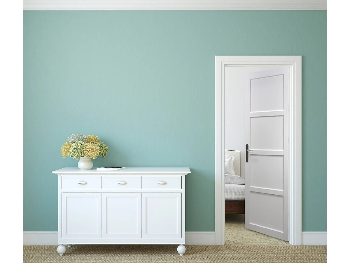 Bloc Porte Tamera Blanc H204 X L73 Poussant Droite Cotes Tableau +poignee Gd Menuiseries