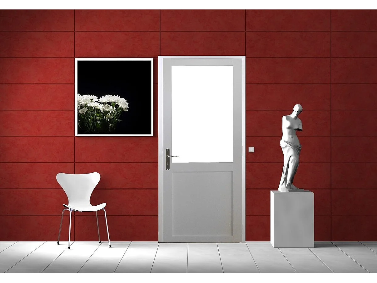 Bloc Porte Athena Blanc H204 X L73 Poussant Droite Cotes Tableau +poignee Gd Menuiseries