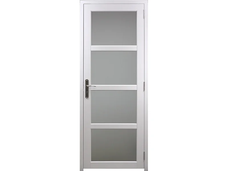 Bloc Porte Tana Vitree Blanc H204 X L83 Poussant Droite Cotes Tableau Gd Menuiseries