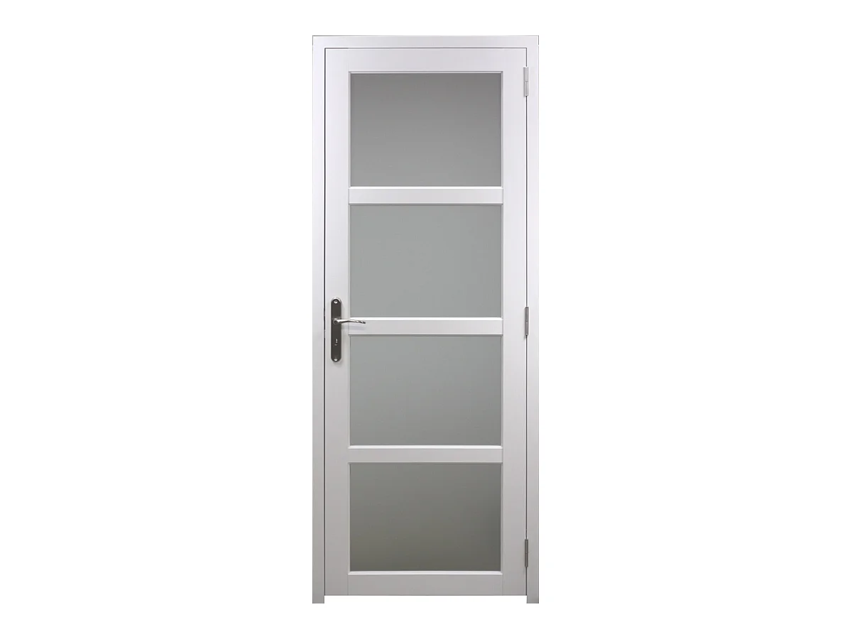 Bloc Porte Tana Vitree Blanc H204 X L83 Poussant Droite Cotes Tableau Gd Menuiseries