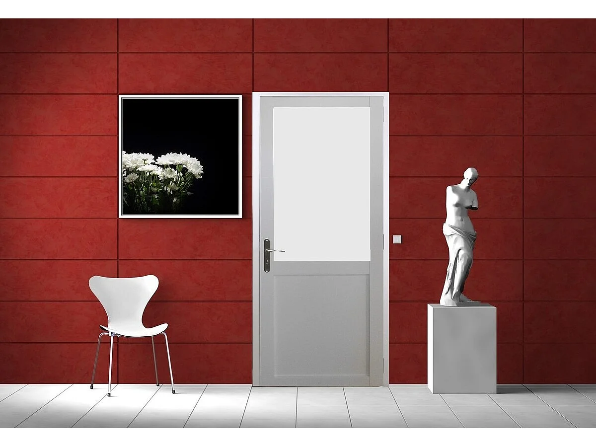 Bloc Porte Athena Blanc H204 X L83 Poussant Droite Cotes Tableau Gd Menuiseries