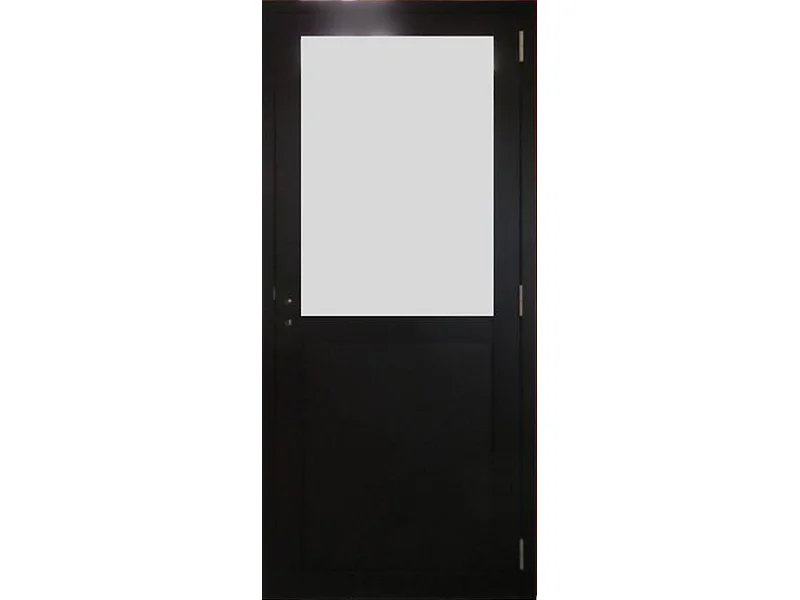 Bloc Porte Athena Noir H204 X L83 Poussant Droite Cotes Tableau) Gd Menuiseries