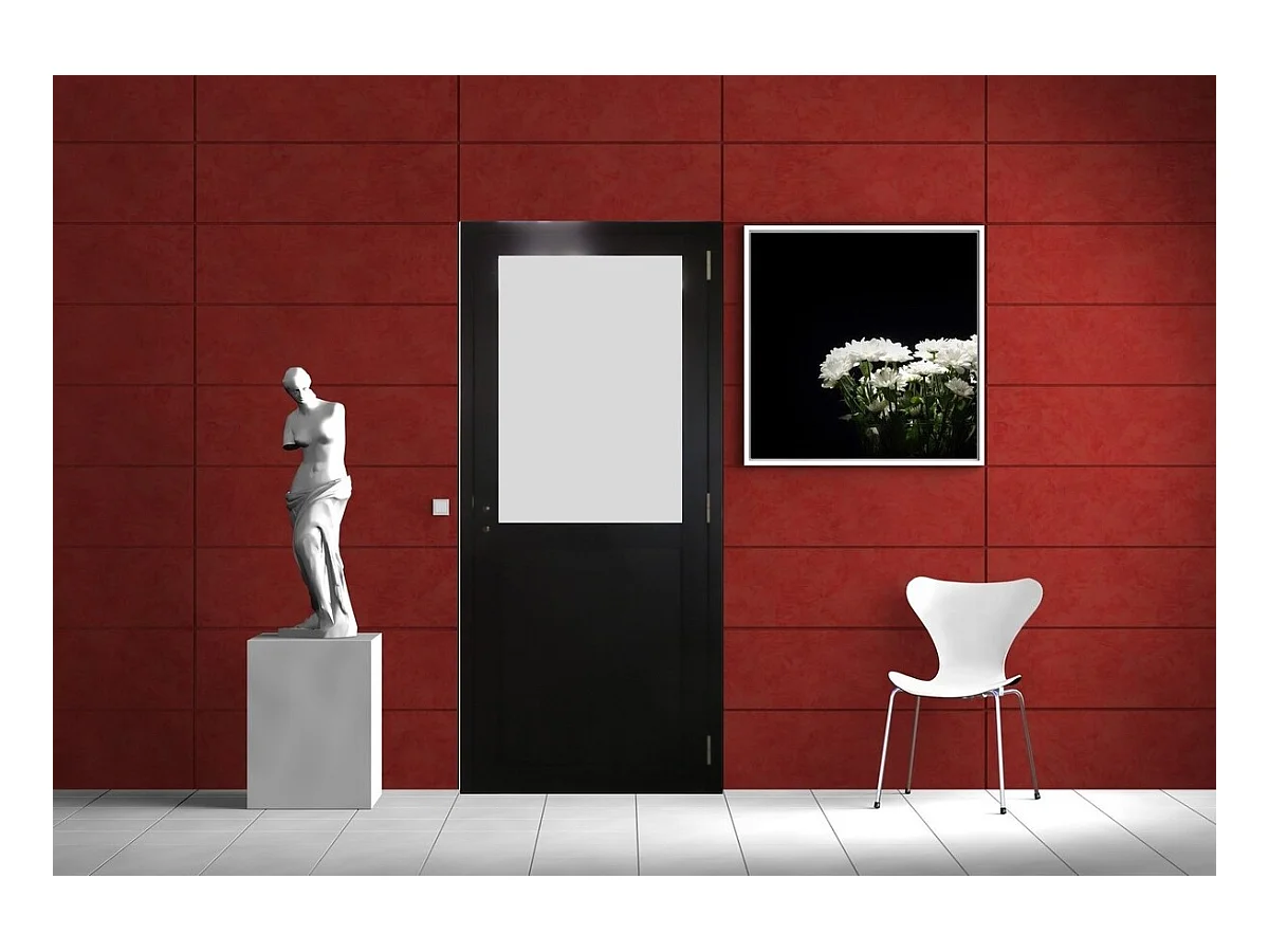 Gd Menuiseries Athena Zwart Deurblok H204 X L73 Duwende Tafelafmetingen Rechts