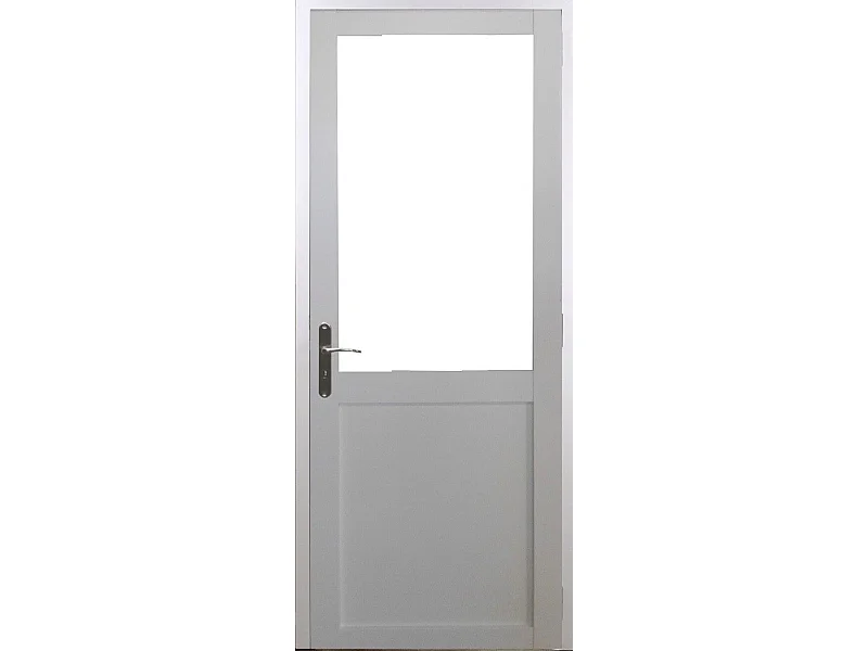 Bloque de puerta de taller BLANCO sin parteluz H204 x L83 Empujando hacia la derecha Tabla de dimensiones