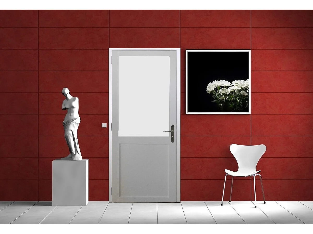 Bloc Porte Athena Blanc H204 X L73 Poussant Gauche Cotes Tableau Gd Menuiseries