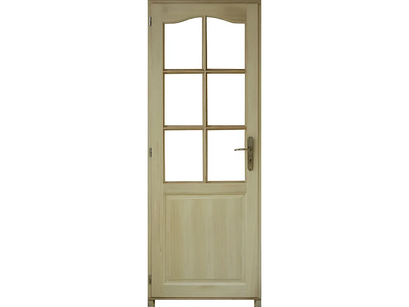 Bloc Porte Paulownia 6 Vitrages (non Fournis) H204 X L83 Poussant Droit Cotes Tableau Gd Menuiseries