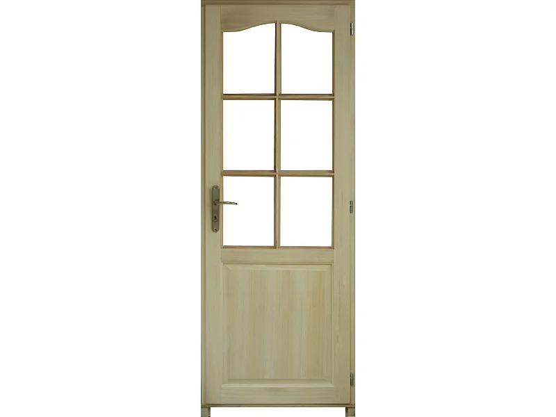 Bloc Porte Paulownia 6 Vitrages (non Fournis) H204 X L83 Poussant Gauche Cotes Tableau Gd Menuiseries