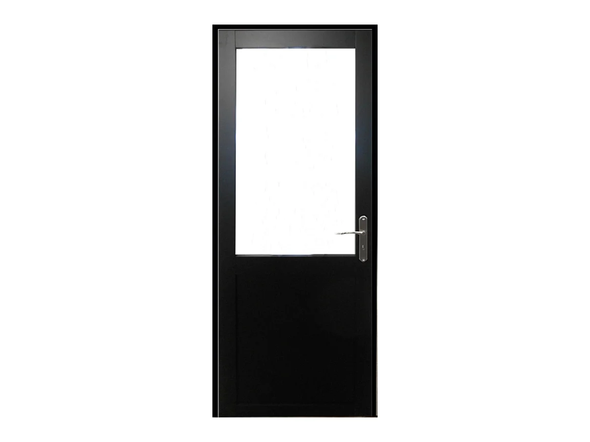 Gd Menuiseries Zwart Werkplaatsdeurblok Zonder Stijl H204 X L73 Links Duwend Afmetingen Tabel