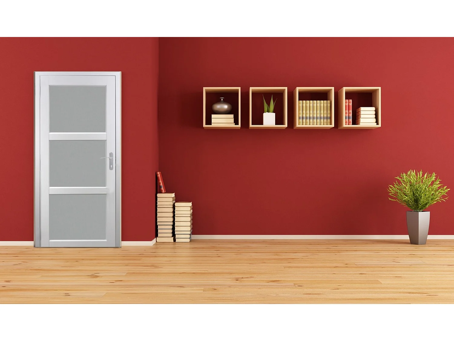 Bloc Porte Kenya Blanc Vitre H204 X L83 Poussant Gauche Cotes Tableau +poignee Gd Menuiseries