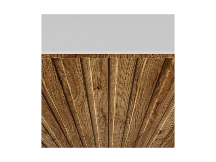 TV-Schrank Mio Fernsehschrank TV-Lowboard 200 cm vertikal gefräste Fronten modernes Design dreitürig Wohnzimmer Wandmontage (Farbe: weiß, catania )