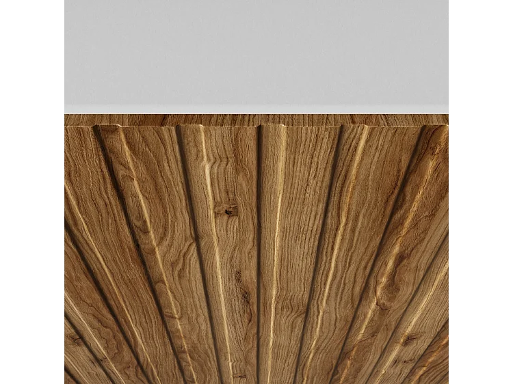 TV-Schrank Mio Fernsehschrank TV-Lowboard 200 cm vertikal gefräste Fronten modernes Design dreitürig Wohnzimmer Wandmontage (Farbe: weiß, catania )