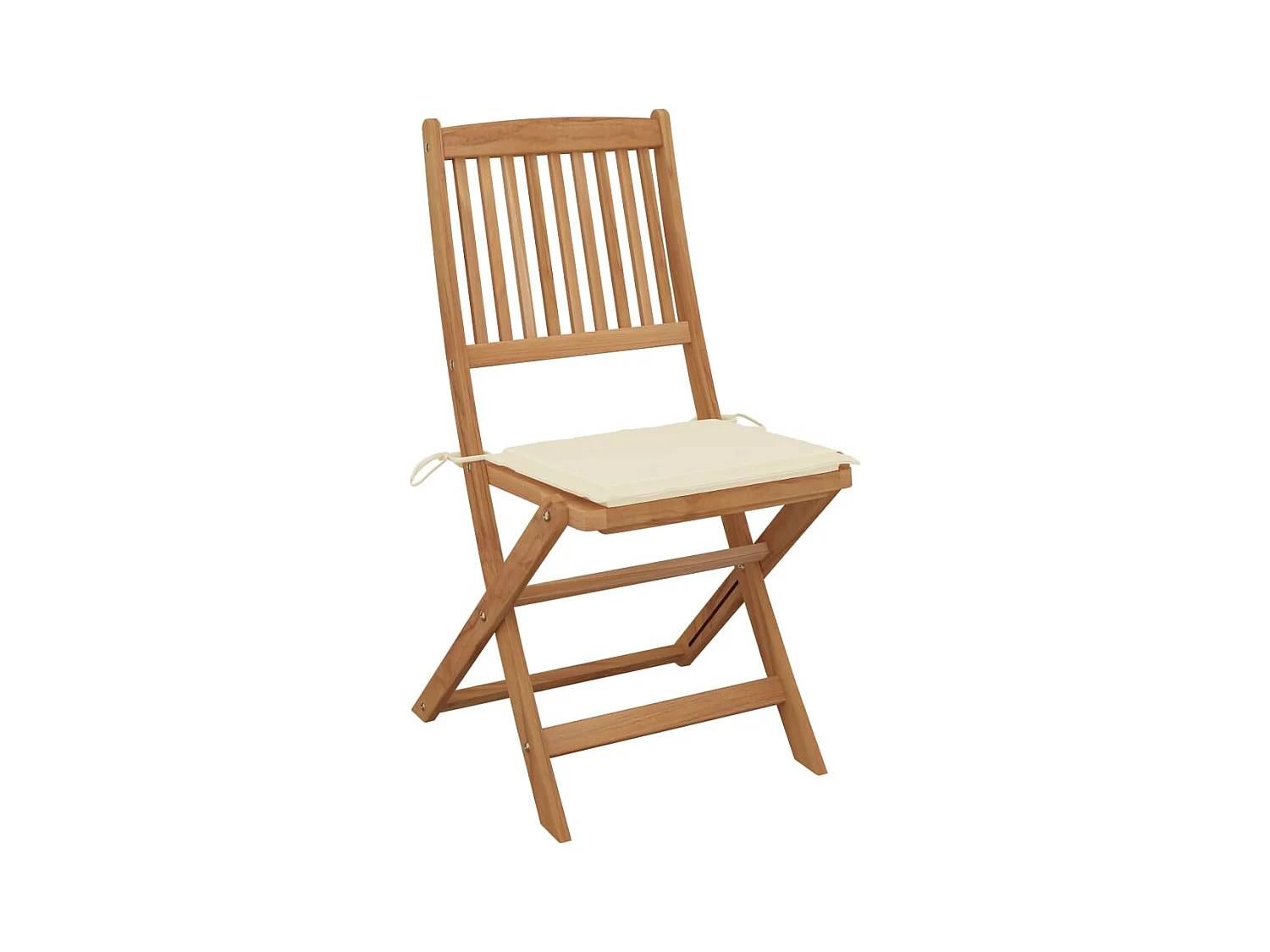 Chaises pliables de jardin 6 pcs avec coussins Bois d'acacia 132