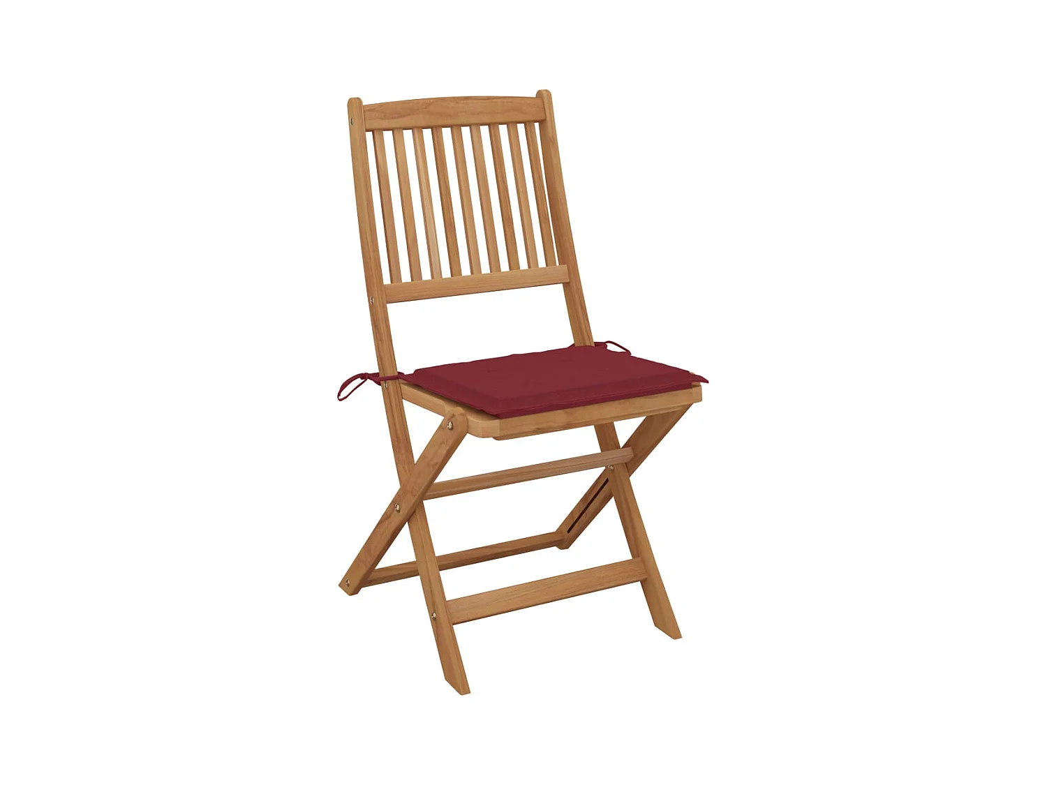 Chaises pliables de jardin 4 pcs avec coussins Bois d'acacia 28