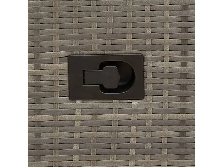 Chaise inclinable de jardin avec coussins gris résine tressée