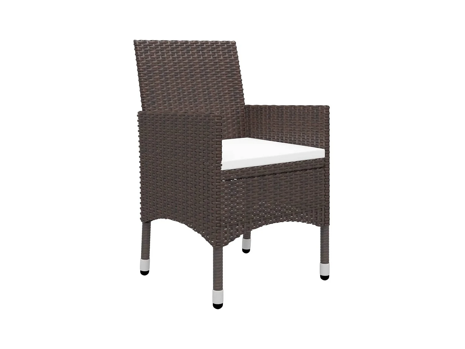 Ensemble de salle à manger de jardin 5 pcs Marron 14