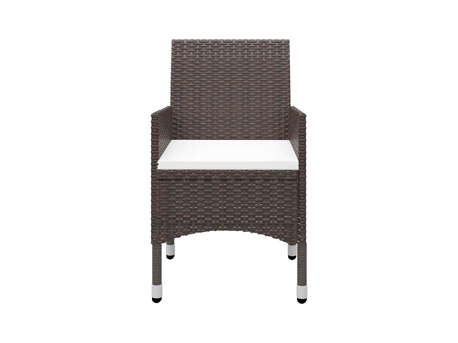 Ensemble de salle à manger de jardin 5 pcs Marron 14