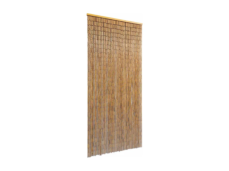 Rideau de porte Bambou bambou marron 90 x 90 x 200 cm DEC022172