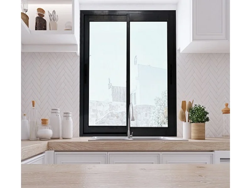 Fenetre Coulissante Aluminium H115 X L100 Gris Ral 7016 2 Vantaux Gd Menuiseries