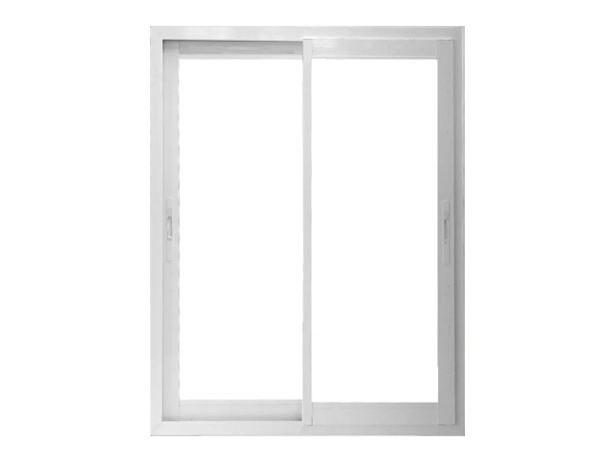 Fenetre Coulissante Aluminium H105 X L100 Blanc 2 Vantaux Gd Menuiseries